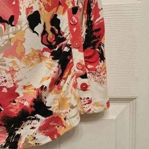 ❤️ Reitmans Abstract Print Top Medium Colourful - Picture 8 of 12